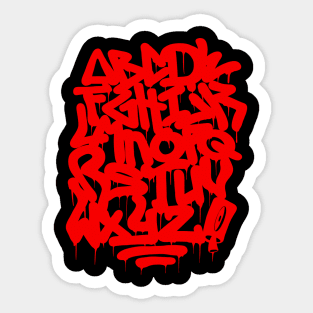 Graffiti Alphabet #4 red Sticker